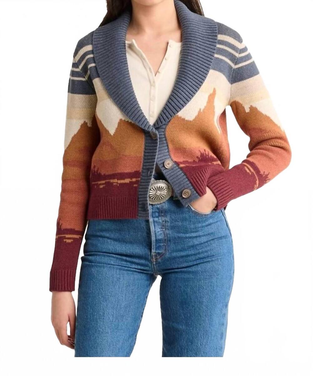 NEW PENDLETON western scenic cardigan in sunrise ombre - Picture 1 of 3